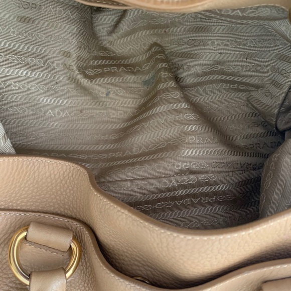 Authentic Tan Leather Prada Handbag - Picture 7 of 13